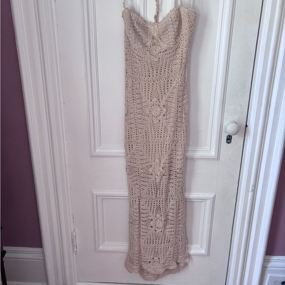Free People Dahlia Strapless Crochet Dress Lined to Knee Size Small - Picture 5 of 15